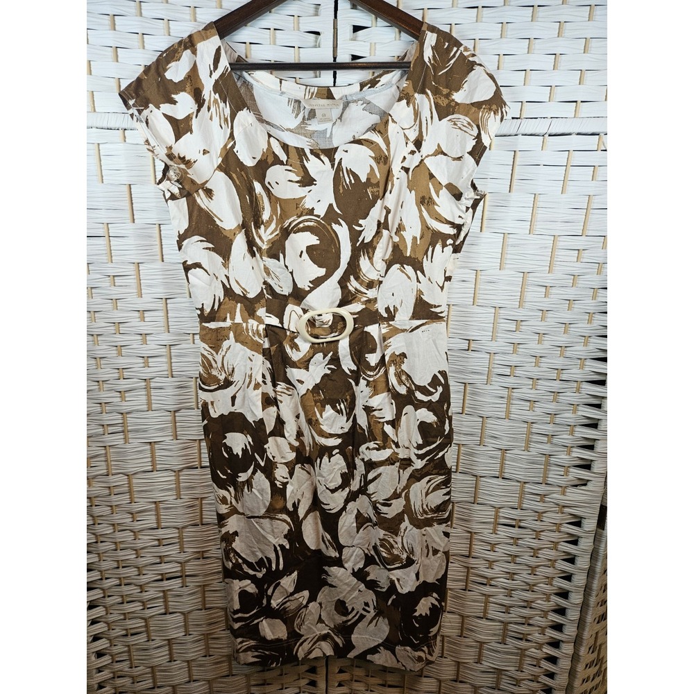 Jonathan Martin Womens Brown Cream Sz 12 Dress Cottagecore Church Brunch